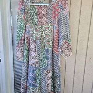 Vintage Patchwork Maxi Dress